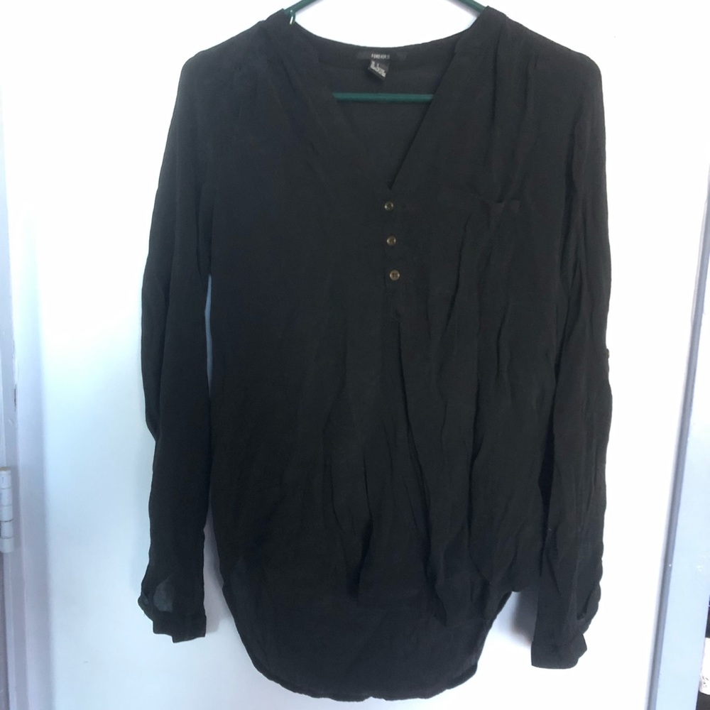 Forever 21 v-neck, long sleeve blouse